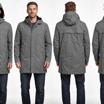 Eddie Bauer WeatherEdge Waterproof Hooded Jacket / Parka – Gray