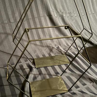 Modern Geometric Metal Wall Shelves – Set of 2 