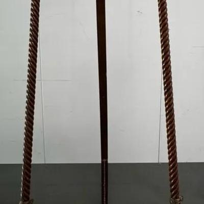 Antique Victorian Barley Twist Wooden Easel / Display Stand – Carved & Adjustable 