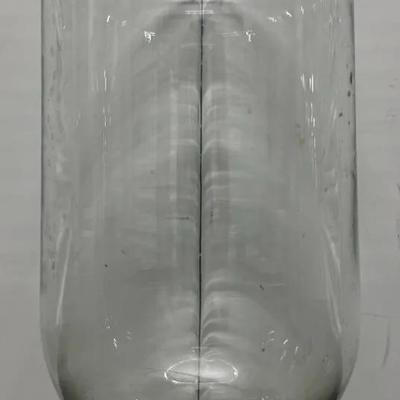 Large Clear Glass Hurricane / Pedestal Vase
