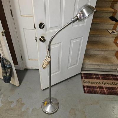 Mid century modern goose neck chrome lamp