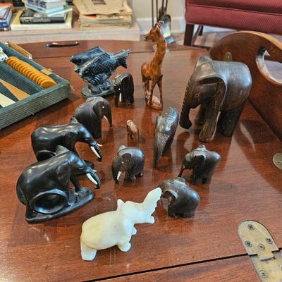 Sale Photo Thumbnail #113: Rose wood & Ebonywood hand carved elephants