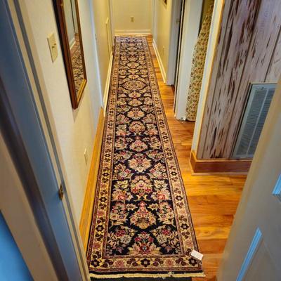 20 ft hand knotted wool runner rug