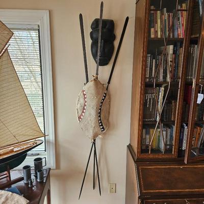 Sale Photo Thumbnail #117: Authentic African Zulu shield and spears