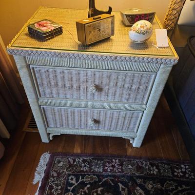 Sale Photo Thumbnail #99: Henry Link Wicker Night stand x 2