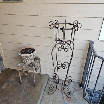 Wrought iron plant stand
