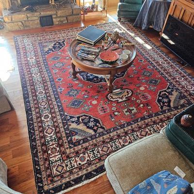 Hand knotted wool rug