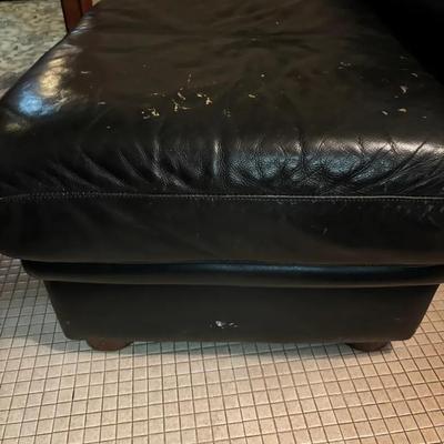 Leather Ottoman