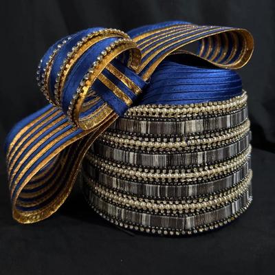 Donna Vinci Blue + Gold Hat