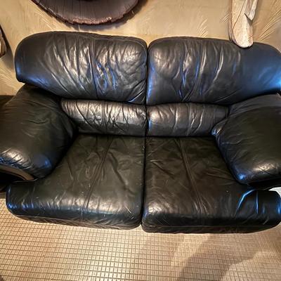 Black Leather Loveseat