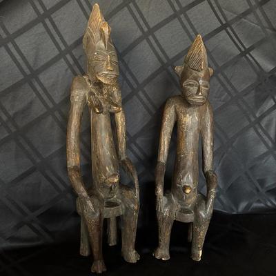 Wooden African Pair