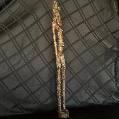 Tall Carved Tribal Figure