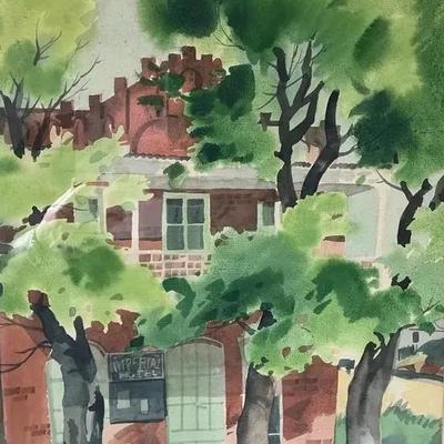 Imperial Hotel, Amador City By Ron Crawford Watercolor On Paper