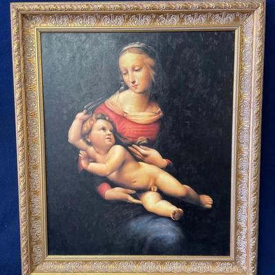 “Bridgeware Madonna” By Raphael Reproduction On Canvas 