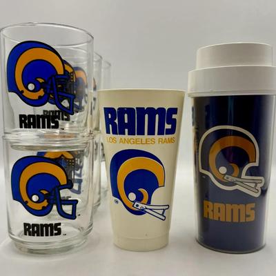 Los Angeles Rams Vintage Glassware 10 Pc