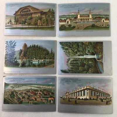 1905 Lewis & Clark Centennial World’s Fair Postcards (6pcs)