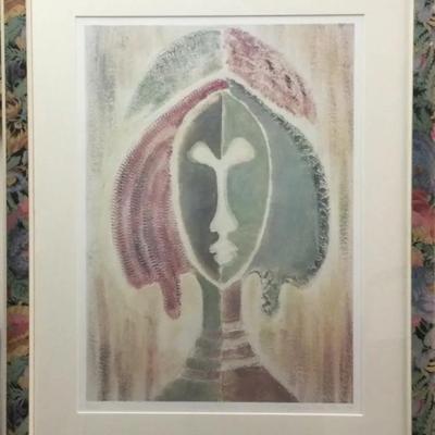 “African Queen” By Yvonne Cole Meo, Lithograph On Paper, 1990 -  Edition 30/790 