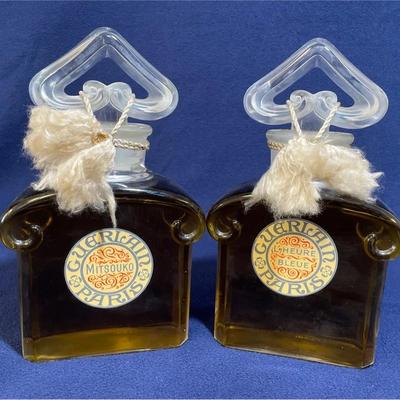 Guerlain L’heure Bleue And Mitsouko Paris Factice Display Parfum Bottles, 2pcs