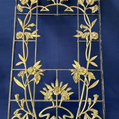 Art Nouveau Gilded Architectural Floral Panel
