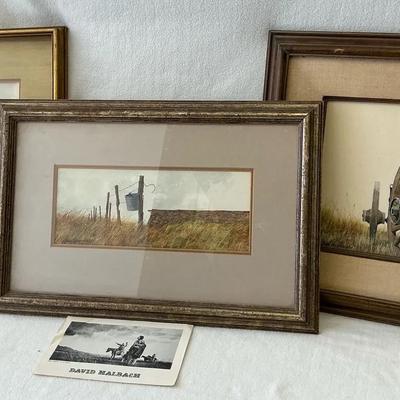 Rural Scenes By David Halbach, Lithographs 3 Pc.