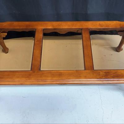 Sofa Table with Glass in Top