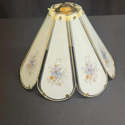 Vintage Glass Panel Replacement Shade For A Touch Lamp