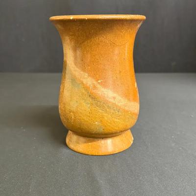 Yellow Uranium Glazed Bell-Shaped Vase