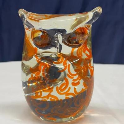 Murano Art Glass Owl Figurine