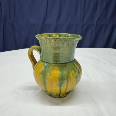 Vintage 20Th Century Oaxacan Folk Art Redwear Pottery Pitcher