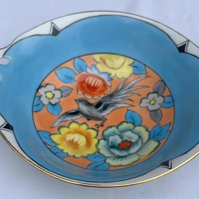 Hand-painted Noritake Bowl Made in Japan - Bird & Flowers