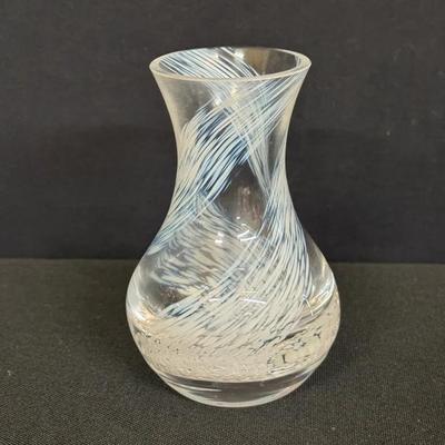 Vintage Hand-Blown Art Glass Vase 