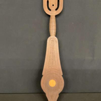 Wooden Intricately Carved Folk Art Piece