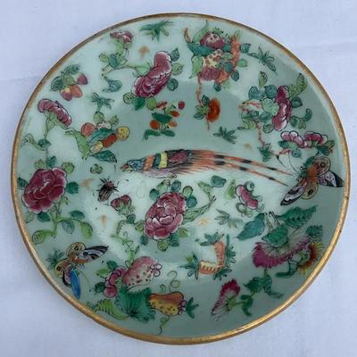 Very Old Chinese Celadon Bird Plate