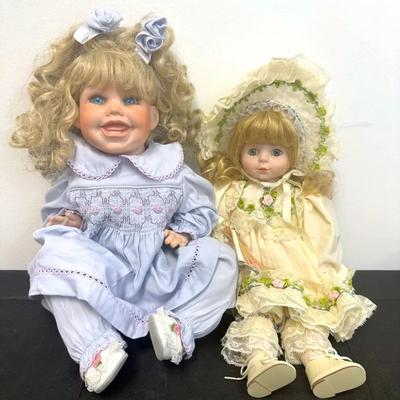 2 Porcelain Collectable Dolls 