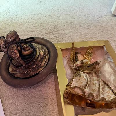Angel Décor Collection – Tabletop Fountain & Angel Ornament