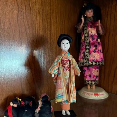 Asian Decorative Doll Collection Including Chinese Barbie Special Edition and Traditional Figurines