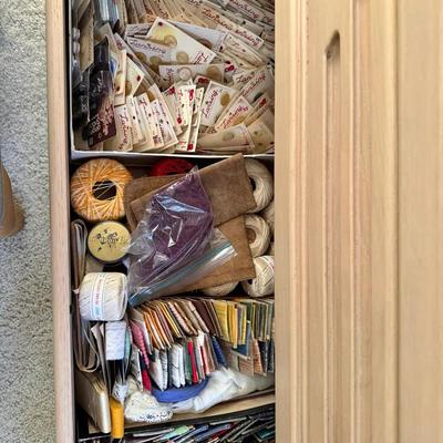 Large Sewing & Craft Supply Lot & Mannequin