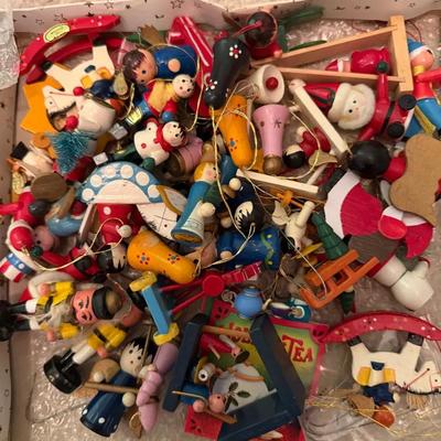 Vintage Wooden Christmas Ornaments & Figures – Large Assortment