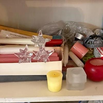 Mixed Lot Of Assorted Candles And Holders 