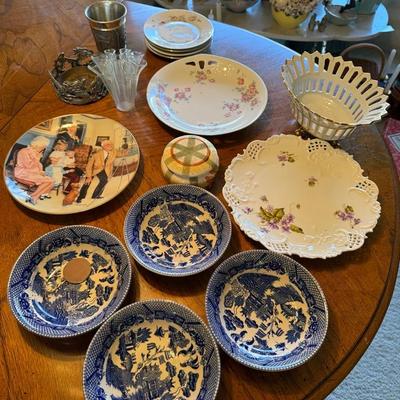 Assorted Vintage Porcelain, Silverplate, and Decorative Tableware Collection