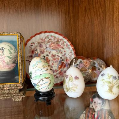 Vintage hand-painted decorative eggs, Made of real eggshells