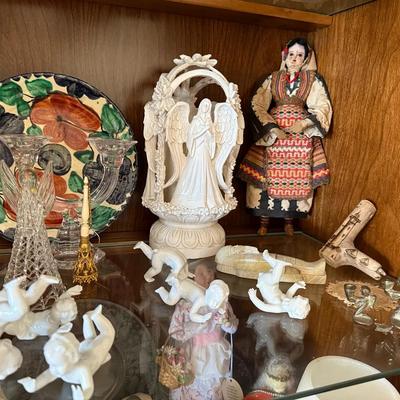 Antique European White Porcelain Cherub Putti Figurines Group Lot