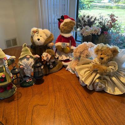 Assorted Holiday & Seasonal Plush Bears and Gnome Figurines