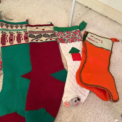 vintage & Handmade Christmas Stockings – Mixed Holiday Designs 