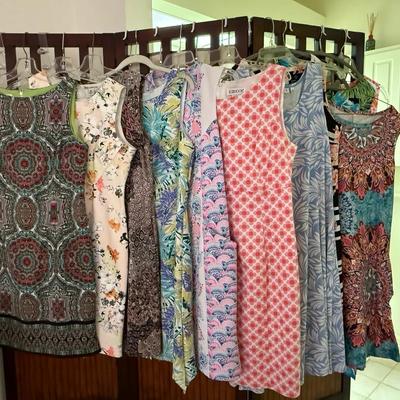 Women’s Sleeveless Dress Lot Featuring Lilly Pulitzer and Patterned Shift Dresses