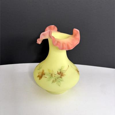 Fenton Burmese Uranium Glass Vase.jpg