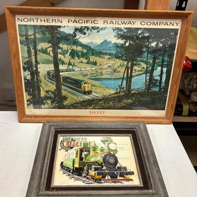 Northern Pacific Mayo Olmstead Print And Vibrant J.E.Trott Painting