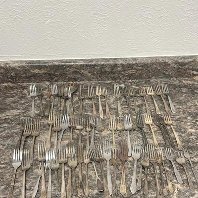 Vintage Mixed Brand Forks Silverplate and Stainless Steel