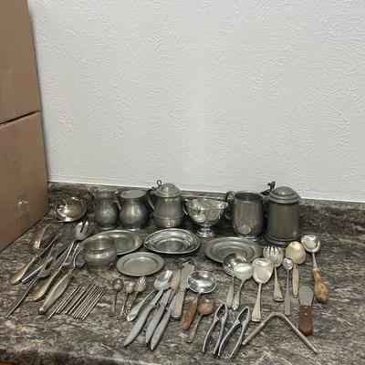 Vintage Stainless and Pewter Kitchen Goods