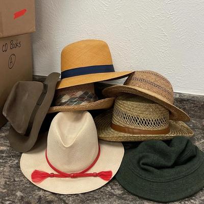 Vintage Men’s Hats Straw and Felt 